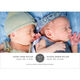 Grey Circle Date Twins Photo Birth Announcements Image 4 of 6